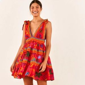 Farm Rio Good Vibes Mini-Dress